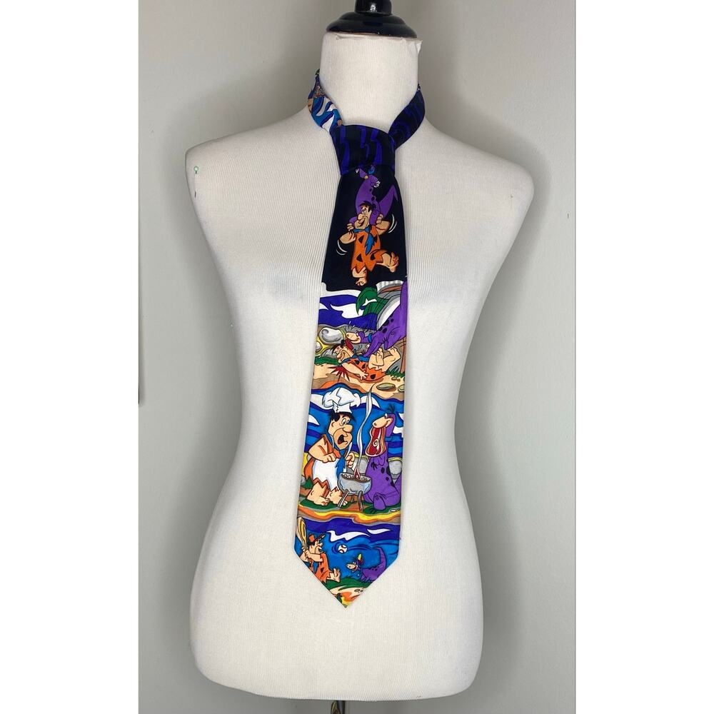 Vintage 1993 Fred Flintstone Necktie, Novelty Hanna-Barbera Collectible
